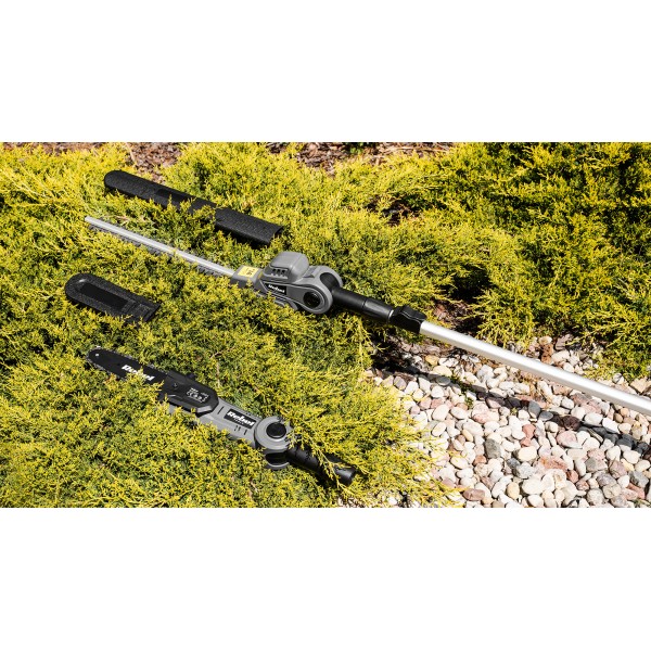 Teleskopowe nożyce akumulatorowe + piła 2w1 Rebel