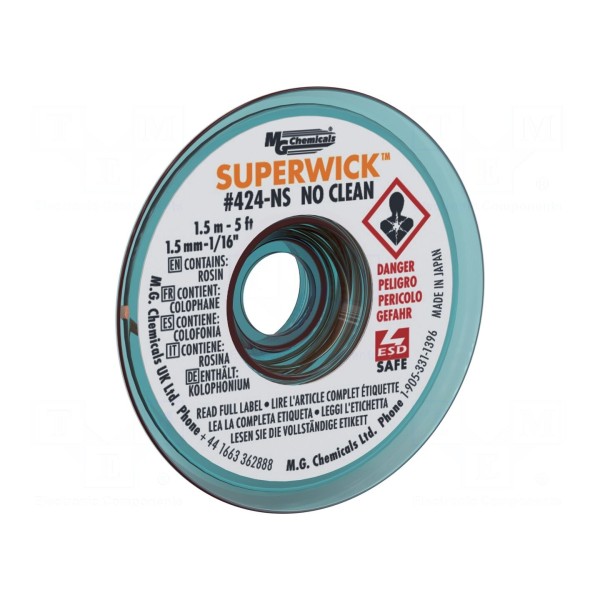 Taśma: rozlutowująca MG CHEMICALS 424-NS