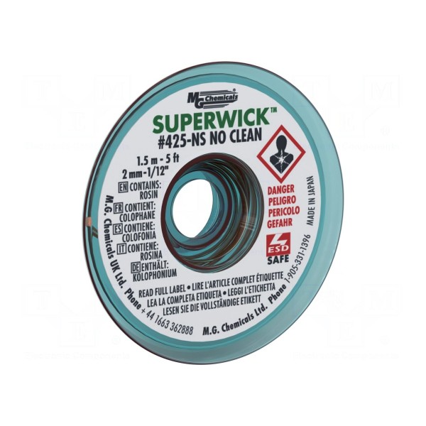 Taśma: rozlutowująca MG CHEMICALS 425-NS