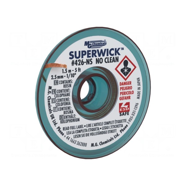 Taśma: rozlutowująca MG CHEMICALS 426-NS