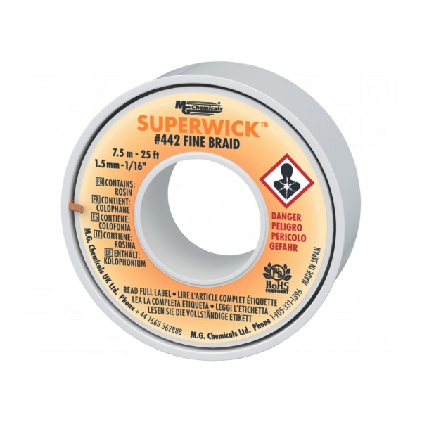 Taśma: rozlutowująca MG CHEMICALS 442