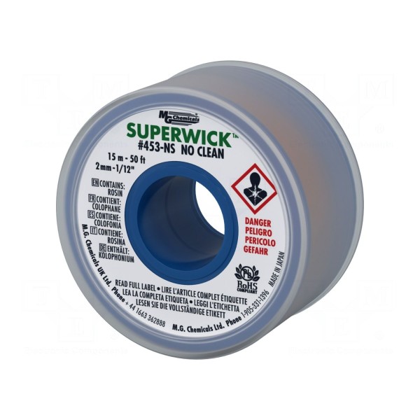 Taśma: rozlutowująca MG CHEMICALS 453-NS