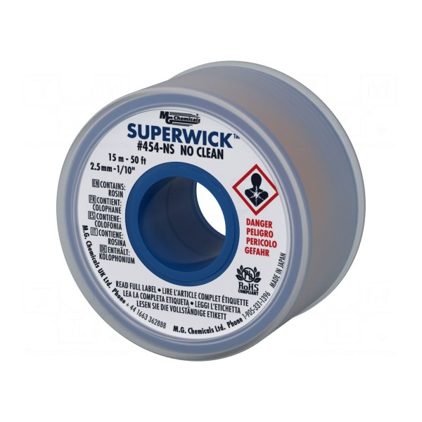 Taśma: rozlutowująca MG CHEMICALS 454-NS