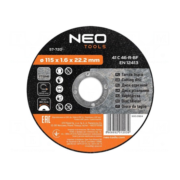 Tarcza tnąca NEO TOOLS 57-720