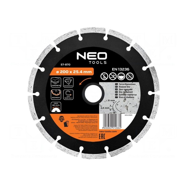 Tarcza tnąca diamentowa NEO TOOLS 57-870