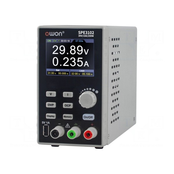Zasilacz laboratoryjny: programowalny OWON SPE3102