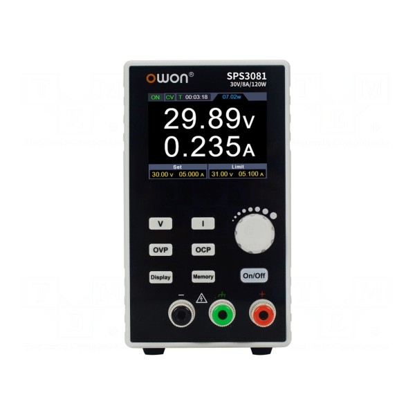 Zasilacz laboratoryjny: programowalny OWON SPS3081