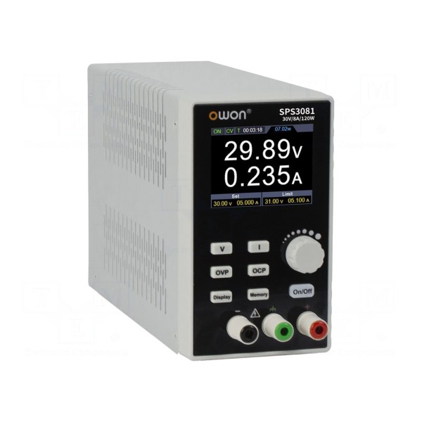 Zasilacz laboratoryjny: programowalny OWON SPS3081