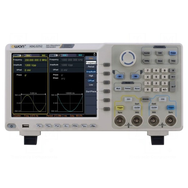 Generator laboratoryjny: funkcyjny, arbitralny OWON XDG3252