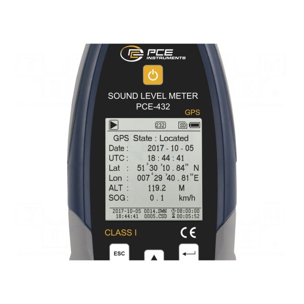Miernik: natężenia dźwięku PCE INSTRUMENTS PCE-432