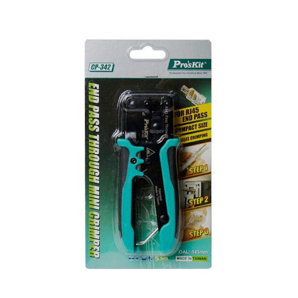 Кримпер для наскрізних конекторів RJ45 кат.5 CP-342 Proskit