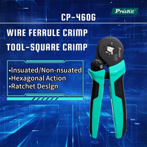 Кримпєр для кабельних наконечників 0.08-6mm2 CP-460G Proskit