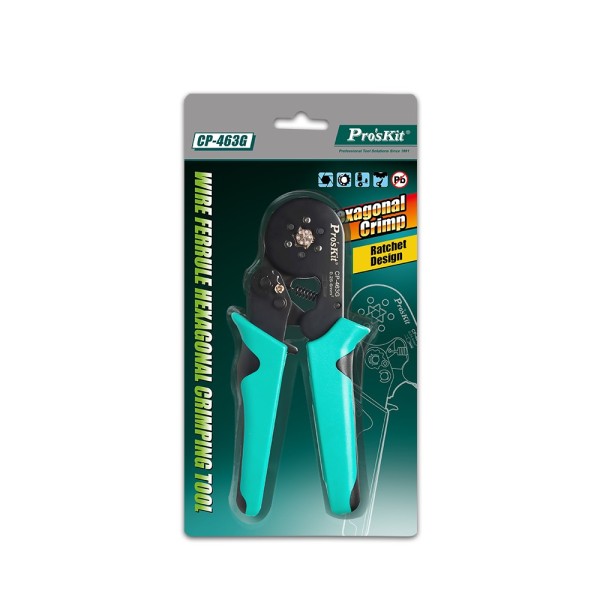 Кримпер для кабельних наконечників 0.25-6mm2 CP-463G Proskit