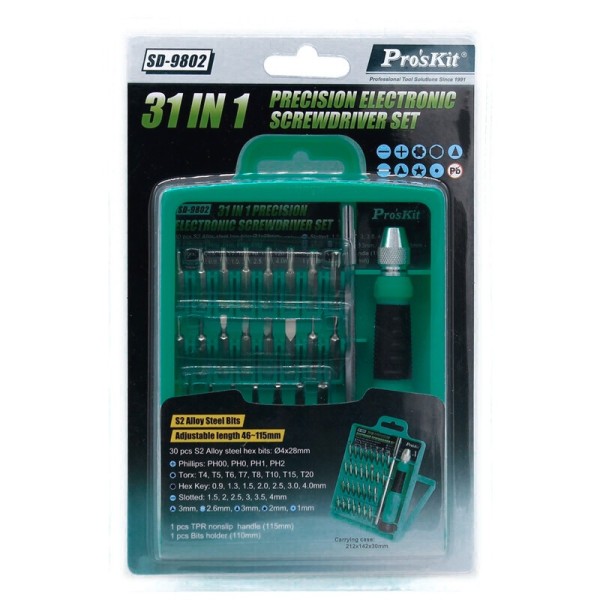 Zestaw wkrętaków 31szt SD-9802 Proskit