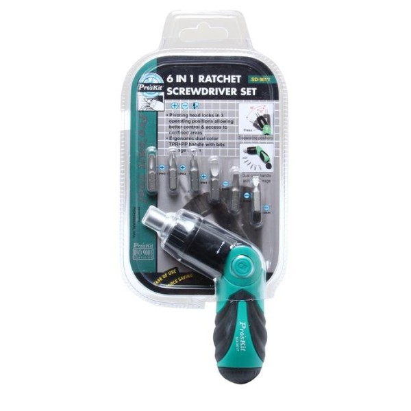 Zestaw końcówek bit 6szt SD-9817 Proskit