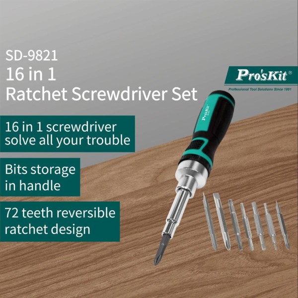 Zestaw wkrętaków 16 w 1 SD-9821 Proskit