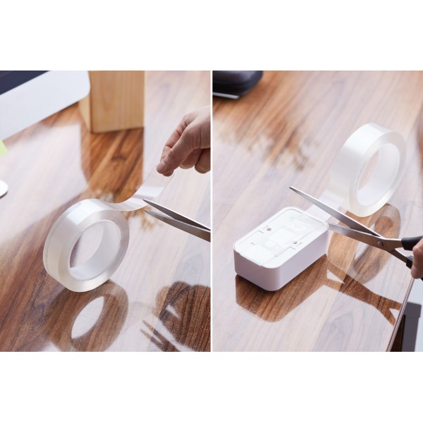 Dwustronna taśma montażowa nano wielokrotnego użytku REBEL (2 mm x 30 mm x 3 m) transparentna