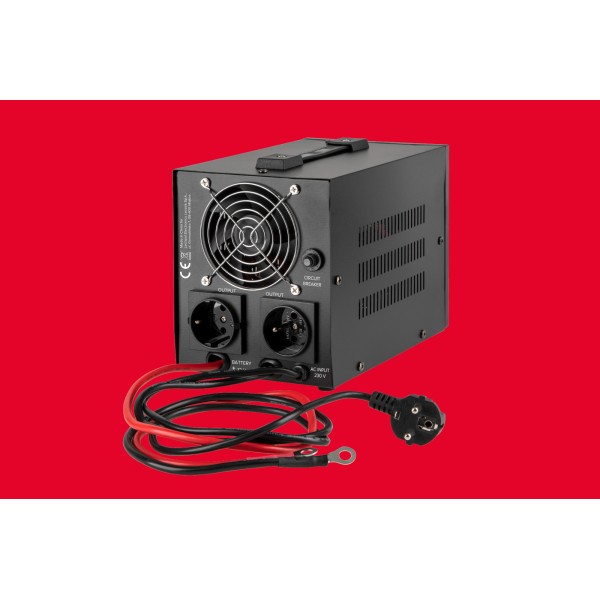Zasilacz Awaryjny Rebel POWER-800 - przetwornica z czystym przebiegiem sinusoidalnym i funkcją ładowania  12V 230V 800VA/500W