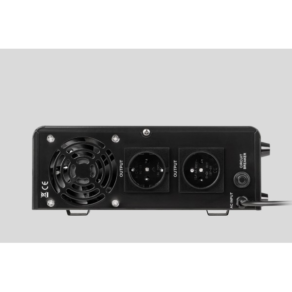 Zasilacz Awaryjny Naścienny Rebel POWER-500 - przetwornica z czystym przebiegiem sinusoidalnym i funkcją ładowania  12V 230V 500VA/300W