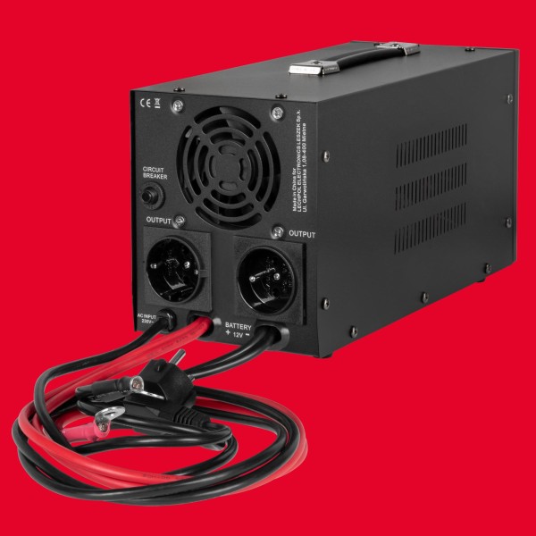 Zasilacz awaryjny Rebel POWER-1000-LFP4 - przetwornica z czystym przebiegiem sinusoidalnym i funkcją ładowania 12V 230V 1000VA/700W