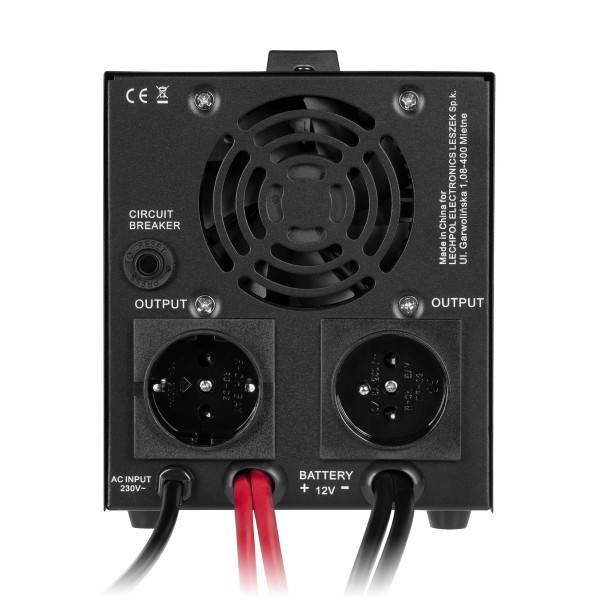 Zasilacz awaryjny Rebel POWER-1000-LFP4 - przetwornica z czystym przebiegiem sinusoidalnym i funkcją ładowania 12V 230V 1000VA/700W