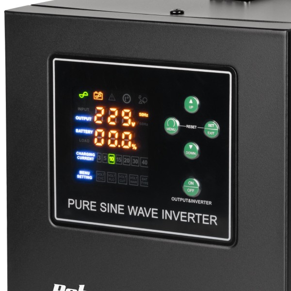 Zasilacz awaryjny Rebel POWER-2200-LFP4 - przetwornica z czystym przebiegiem sinusoidalnym i funkcją ładowania 12V 230V 2200VA/1600W