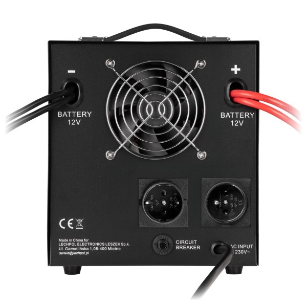 Zasilacz awaryjny Rebel POWER-2200-LFP4 - przetwornica z czystym przebiegiem sinusoidalnym i funkcją ładowania 12V 230V 2200VA/1600W