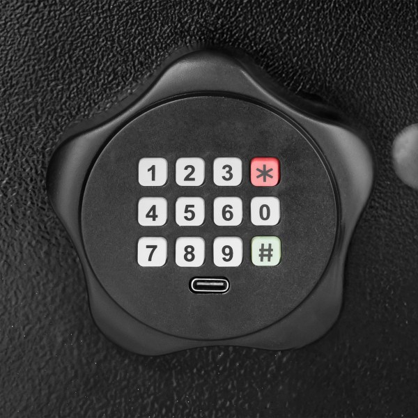 Sejf domowy elektroniczny na kod PIN i klucz – sejf na pieniądze i dokumenty Rebel RB-7001