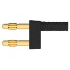 Złącze laboratoryjne: bananowe 4mm SCHÜTZINGER KURZ 8454 / 11-4 IG MB / AU / SW