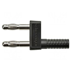 Złącze laboratoryjne: bananowe 4mm SCHÜTZINGER KURZ 8454 / 11-4 IG MB / NI / SW