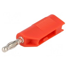 Złącze laboratoryjne: bananowe 4mm SCI R8-27A-RED
