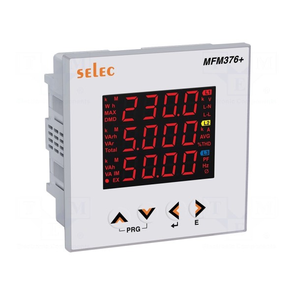Miernik: parametrów sieci SELEC MFM376-C-D-CL05+