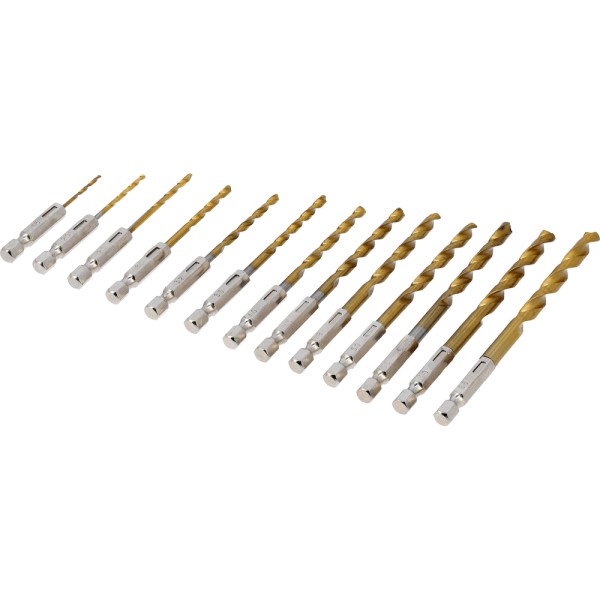 ZESTAW WIERTEŁ DO METALU 13SZT. HEX 21655