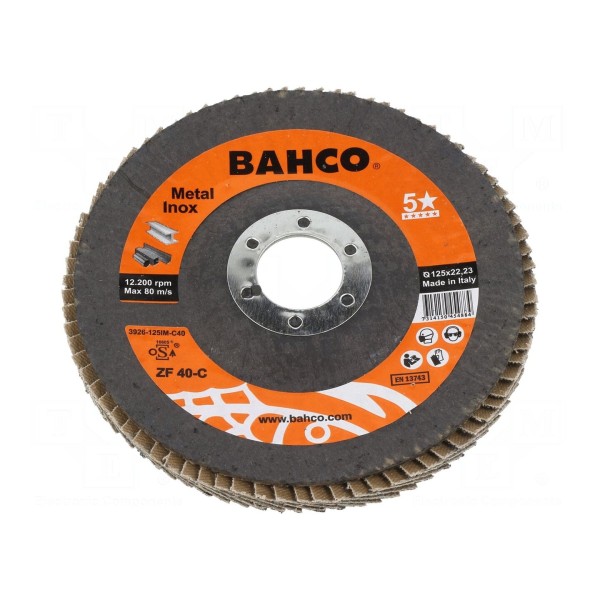 Tarcza szlifierska płatowa BAHCO 3926-125IM-C40