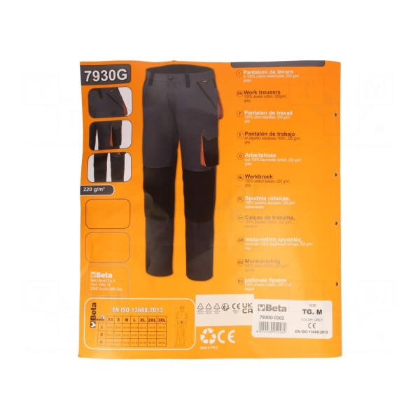 Spodnie robocze BETA 079300302