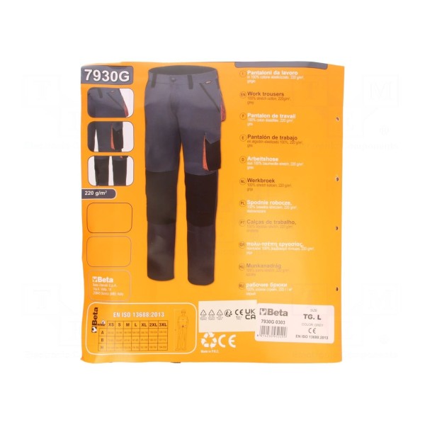 Spodnie robocze BETA 079300303