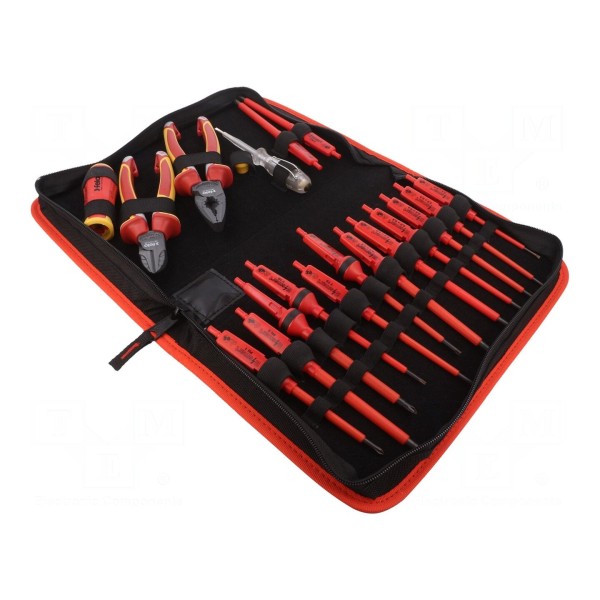 Zestaw narzędzi: szczypce, wkrętaki izolowane FELO 063 919 04