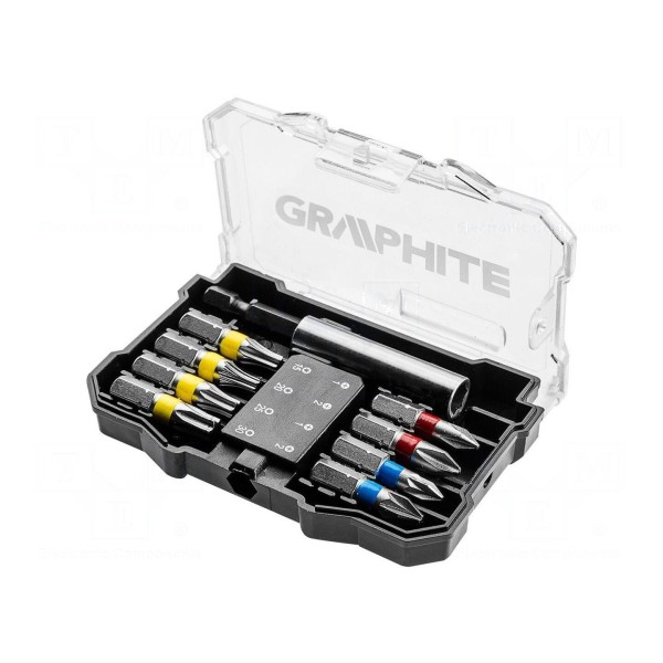 Zestaw narzędzi: końcówki wkrętakowe GRAPHITE 56H614