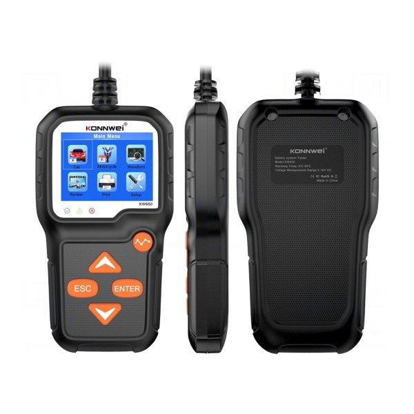 Tester: akumulatorów KONNWEI KW650