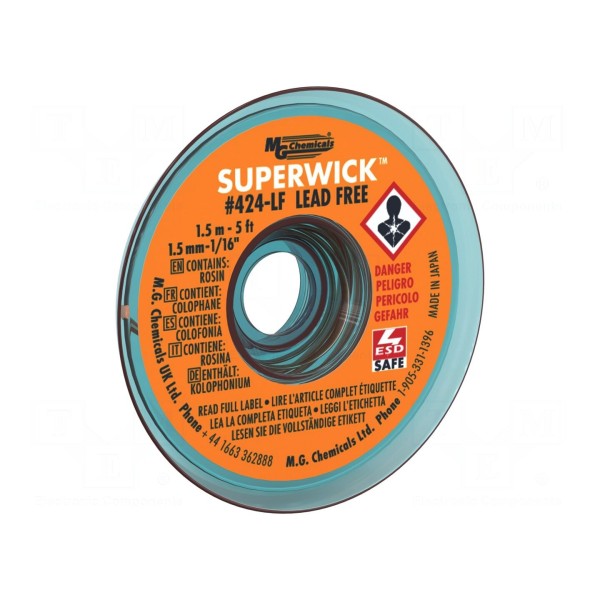 Taśma: rozlutowująca MG CHEMICALS 424-LF