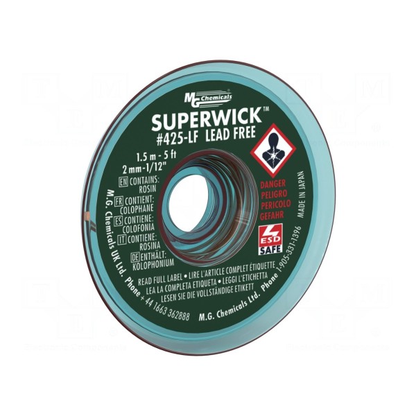 Taśma: rozlutowująca MG CHEMICALS 425-LF