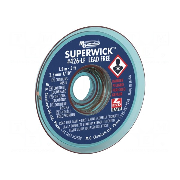 Taśma: rozlutowująca MG CHEMICALS 426-LF