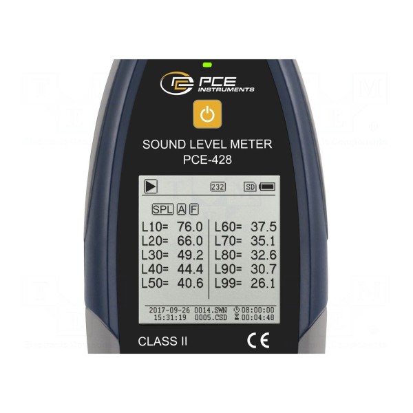 Miernik: natężenia dźwięku PCE INSTRUMENTS PCE-428-ICA