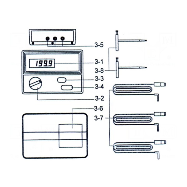 Miernik: rezystancji uziemienia PCE INSTRUMENTS PCE-ET 3000