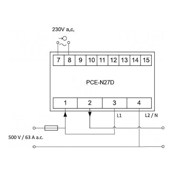 Miernik: parametrów sieci PCE INSTRUMENTS PCE-N27D