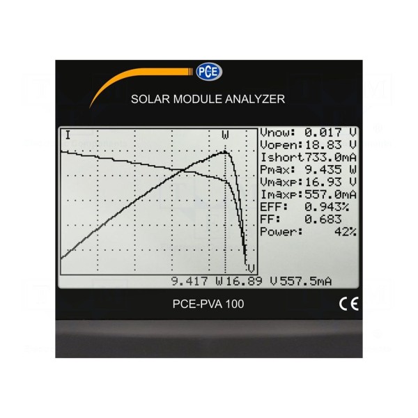Miernik: analizator wydajności paneli PV PCE INSTRUMENTS PCE-PVA 100-ICA