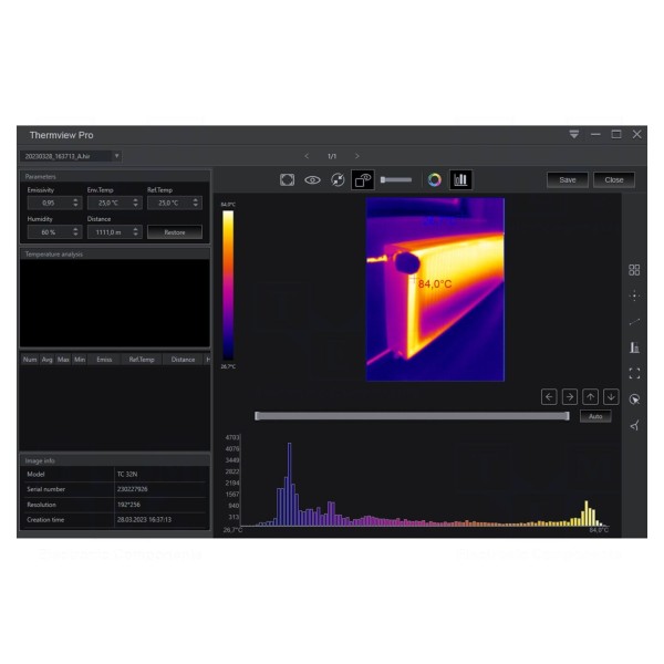 Punktowa kamera termowizyjna PCE INSTRUMENTS PCE-TC 32N