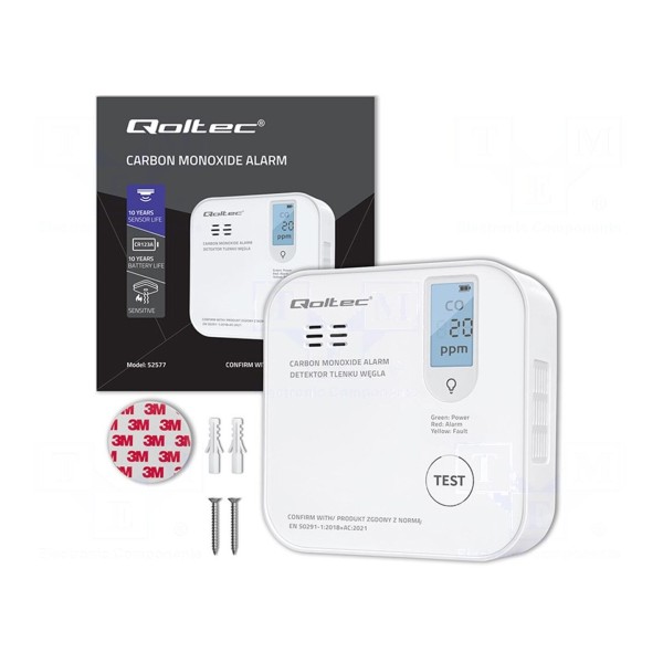 Miernik: wykrywacz CO QOLTEC 52577