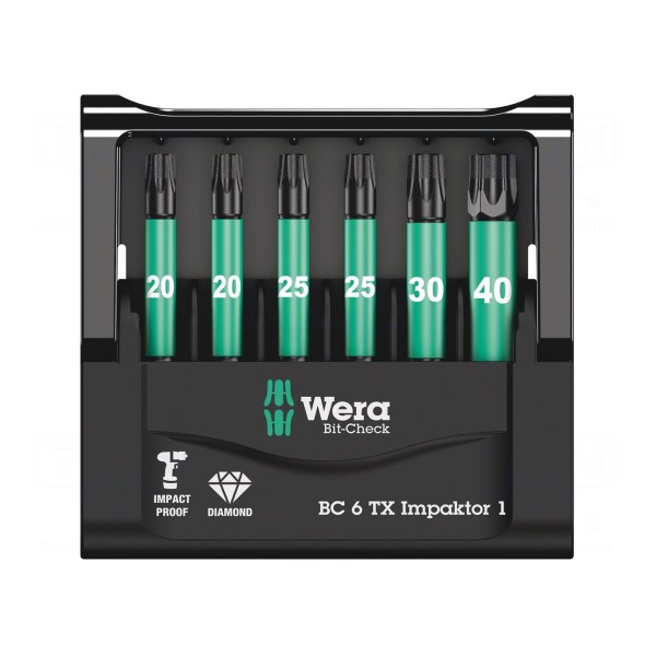 Zestaw narzędzi: końcówki wkrętakowe WERA 05057693001