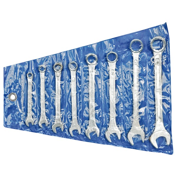 KLUCZE PŁASKO-OCZKOWE, 6-19 MM, ZESTAW 8 SZT. ETUI 51580